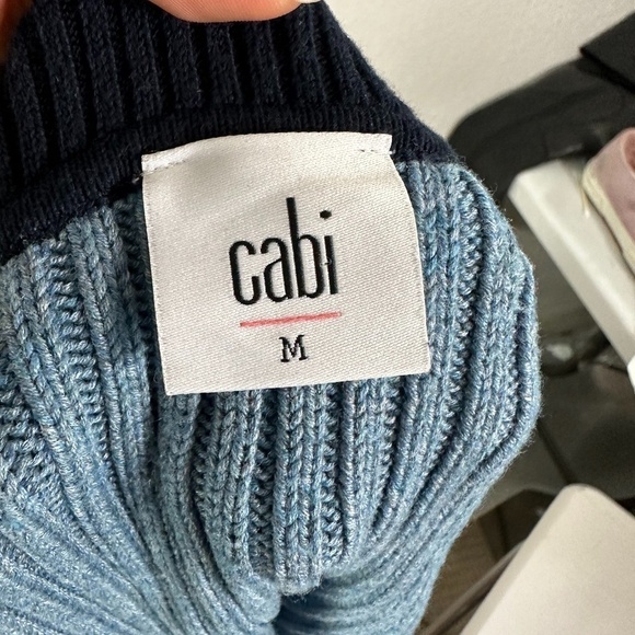 Cabi Turn Back Varsity Knit Colorblock Cardigan Sweater SZ M - Picture 2 of 5